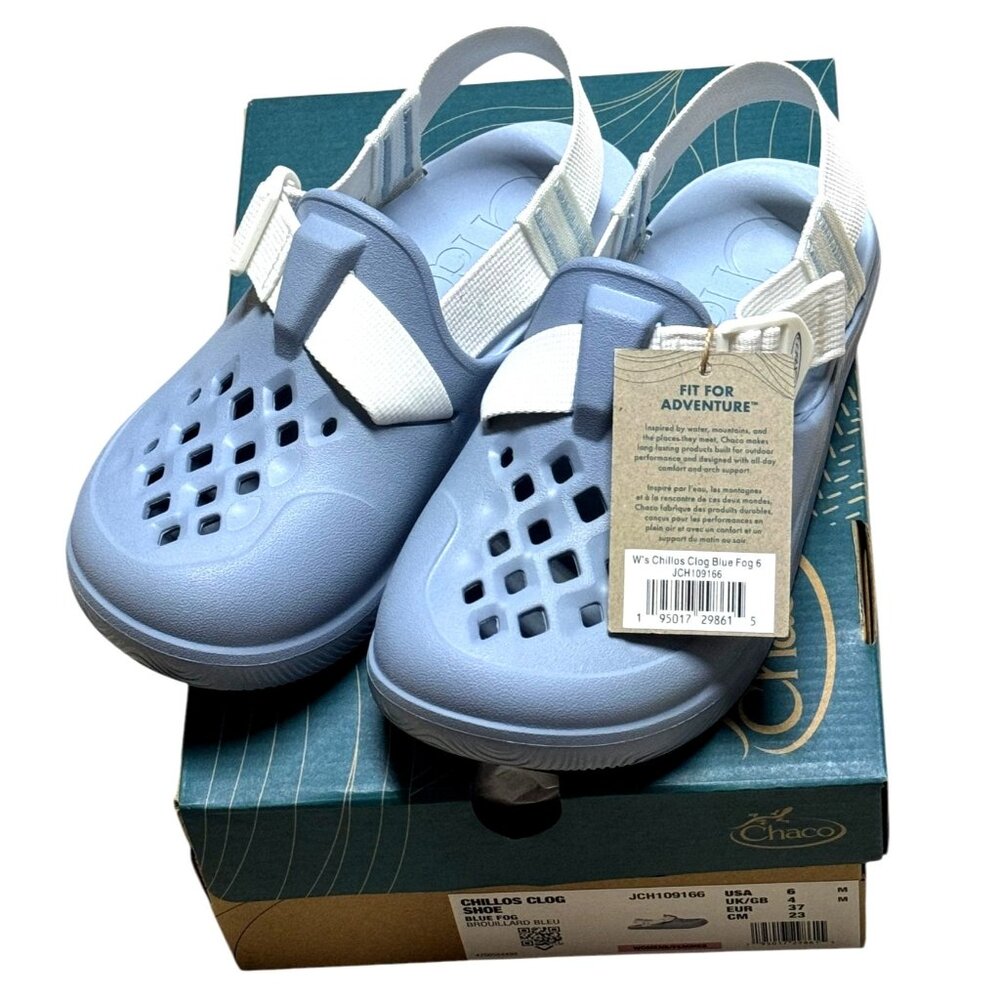NIB Chaco Chillos Clog (blue Fog)‎ Women's Size 6
